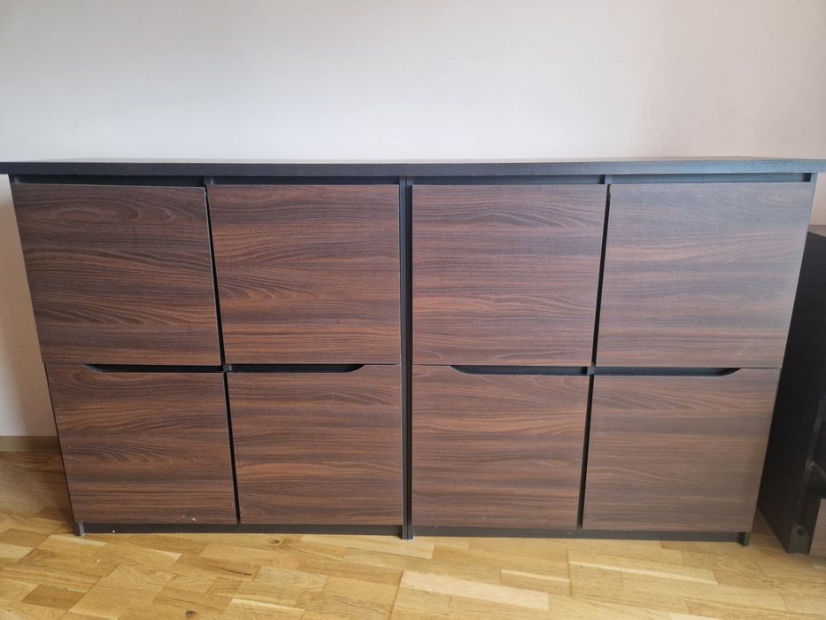 Komplet mebli – komody, regał, szafka wisząca – tanio