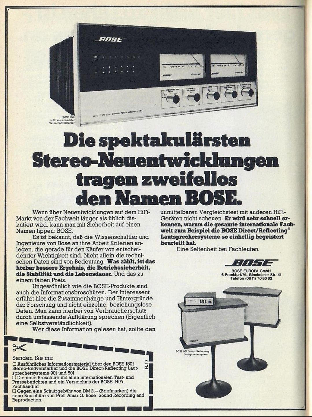 BOSE 1801 Wzmacniacz USA końcówka mocy 250watt