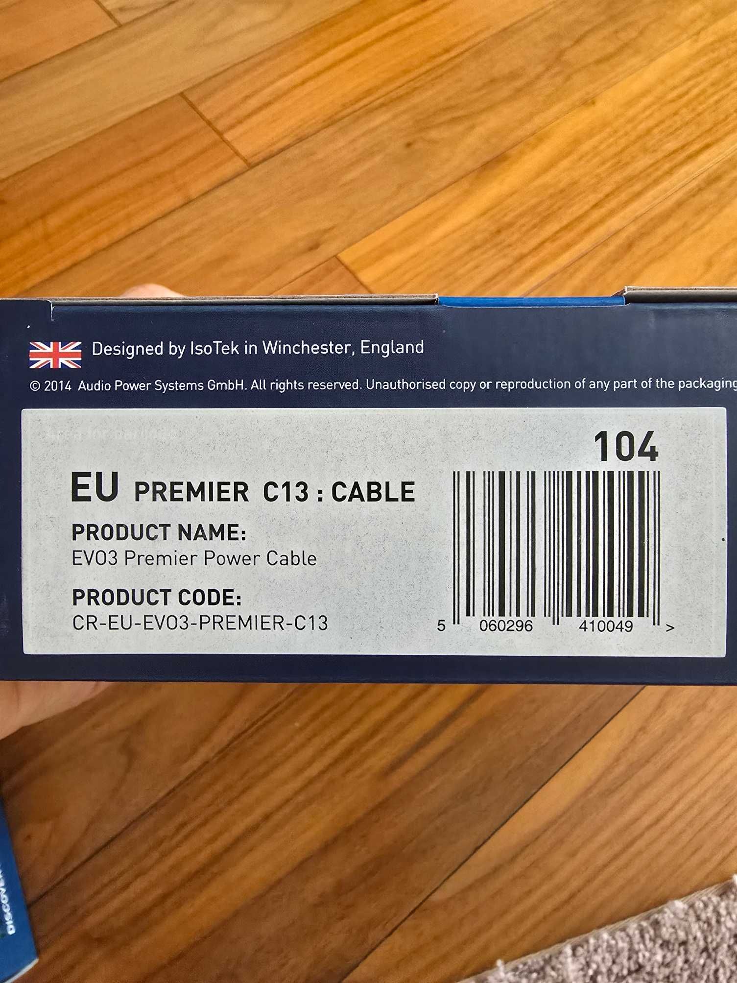 IsoTek EVO3 Premier - kabel zasilający audio 1,5m