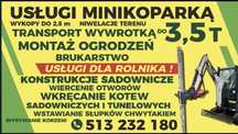 Montaż ogrodzeń, usługi minikoparką