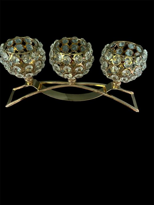 Piekny swiecznik glamour z kamieniami