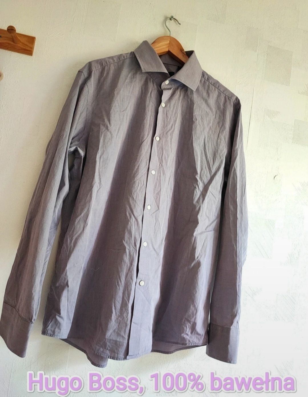 Hugo Boss elegancka koszula męska bawełniana jakościowa L /XL