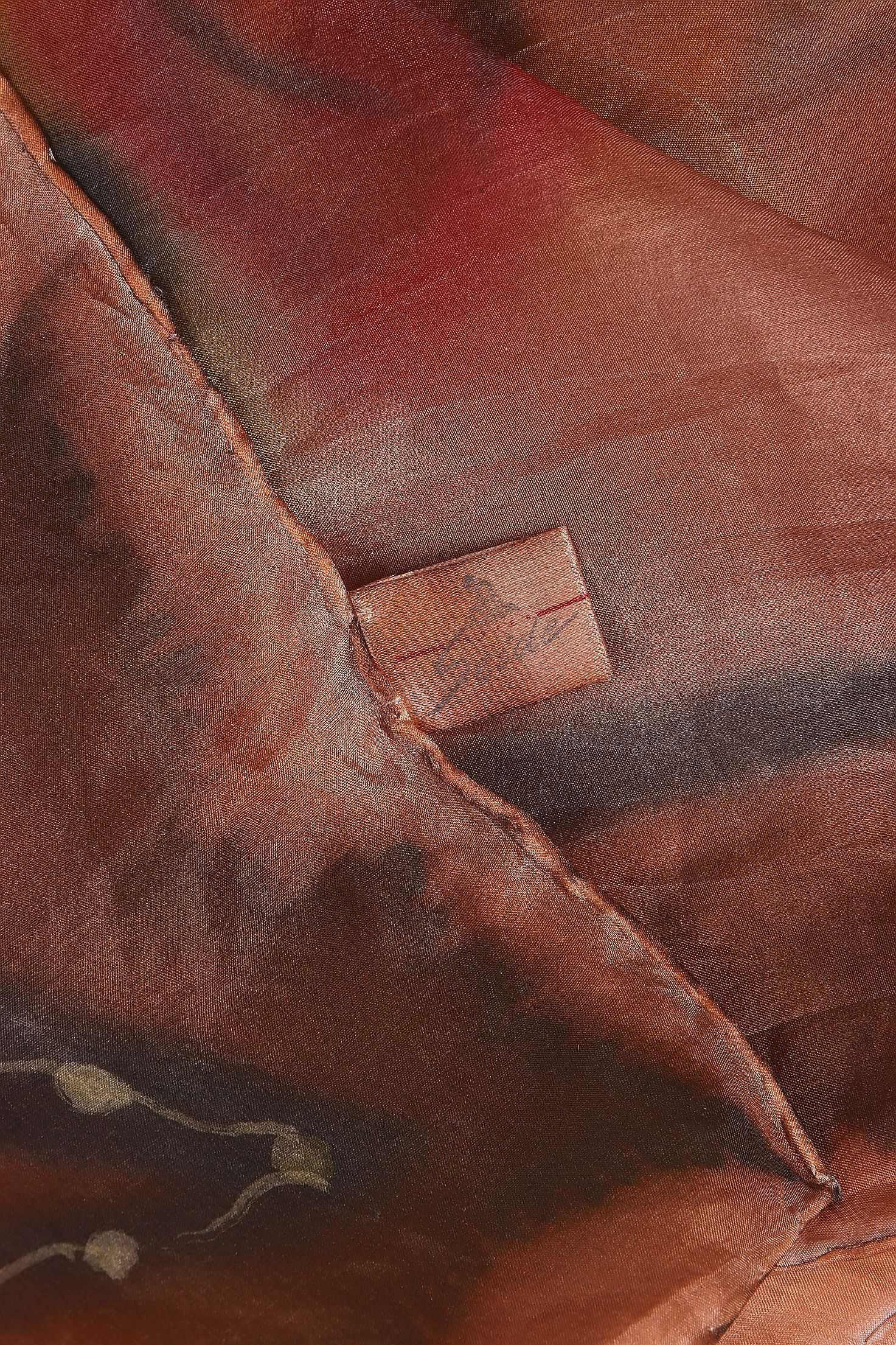 B-6135 IDEEN SEIDE jedwabna chusta apaszka malowana mgiełka silk 89x86