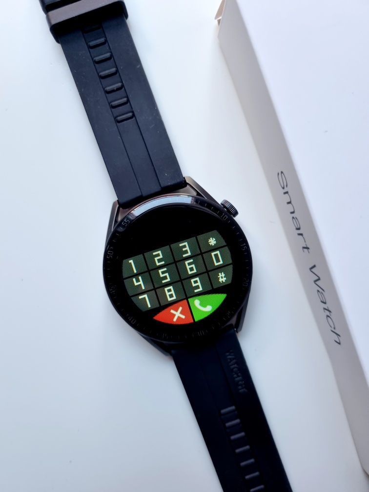 Smartwatch okrągły czarny