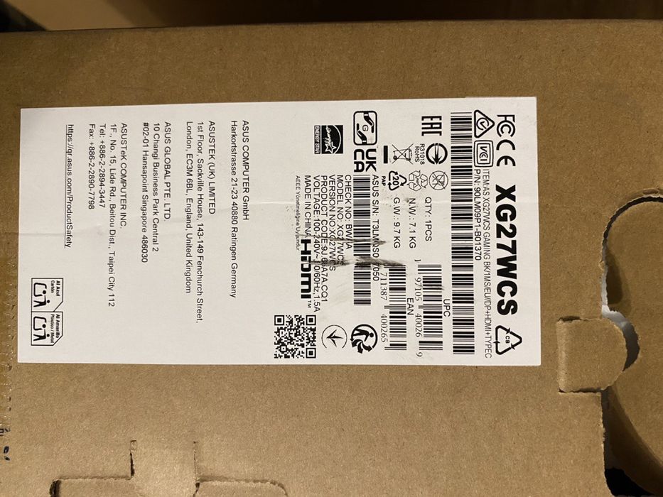 Монитор 27" Asus ROG Strix