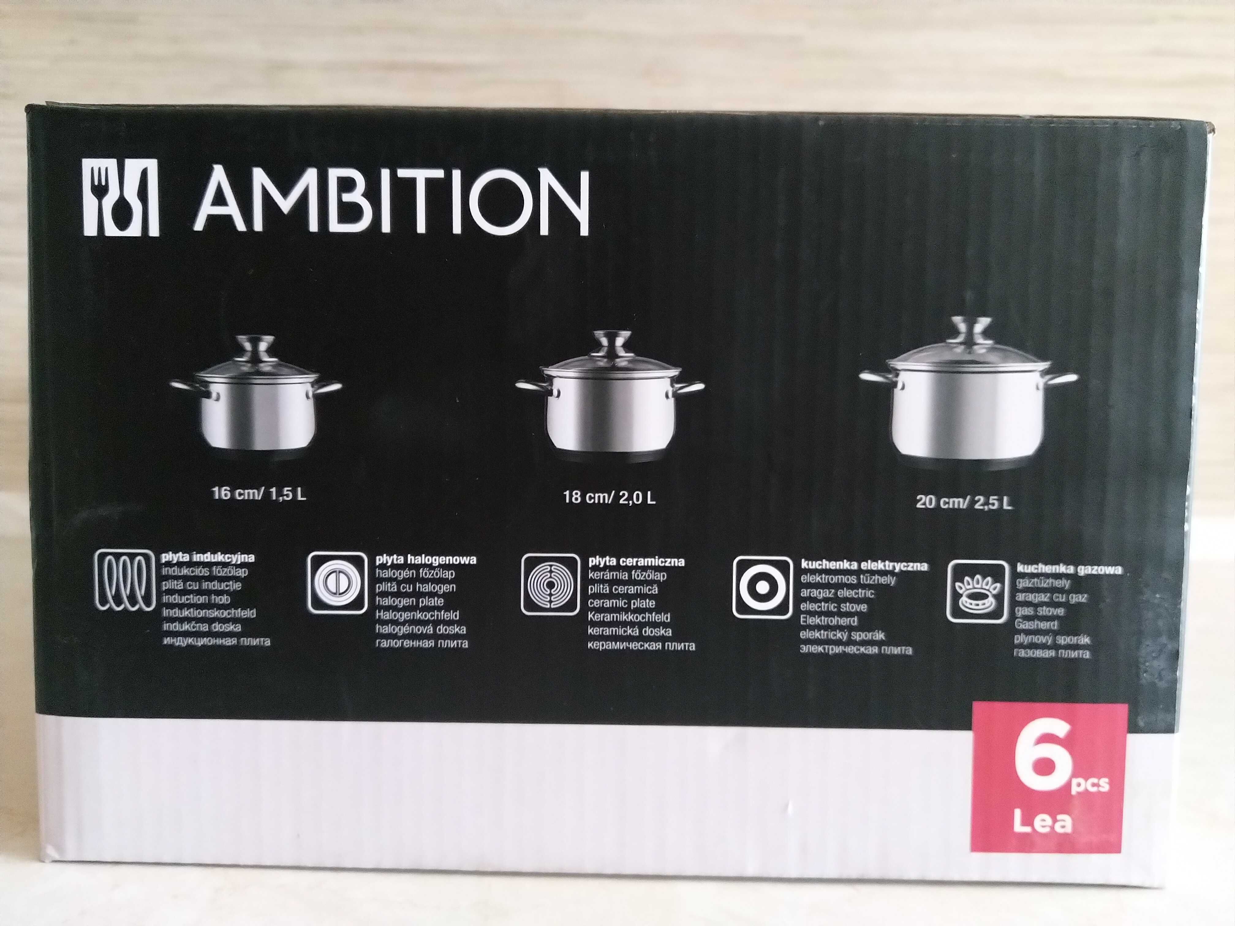 OKAZJA Zestaw garnków garnki Ambition Lea 6 el. Wysyłam