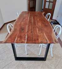 Mesa de Jantar em Madeira Reciclada de (210x100 cm) Sami