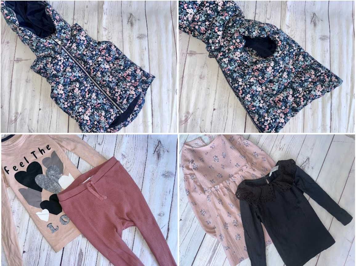 r.110-116 MEGA PAKA 62szt ZESTAW UBRANEK dla córci dziewczynki zara hm