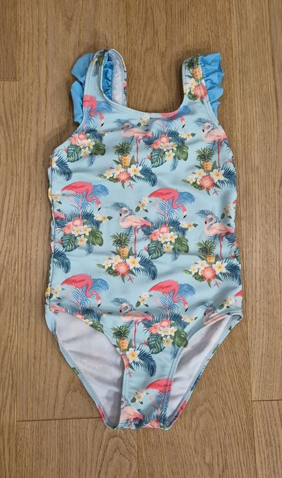 Kostium kąpielowy strój 122 / 128 H&M na basen jednoczęściowy flamingi