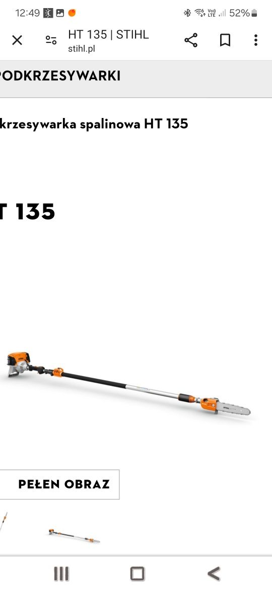 Nowa podkrzesywarka spalinowa ht 135 stihl