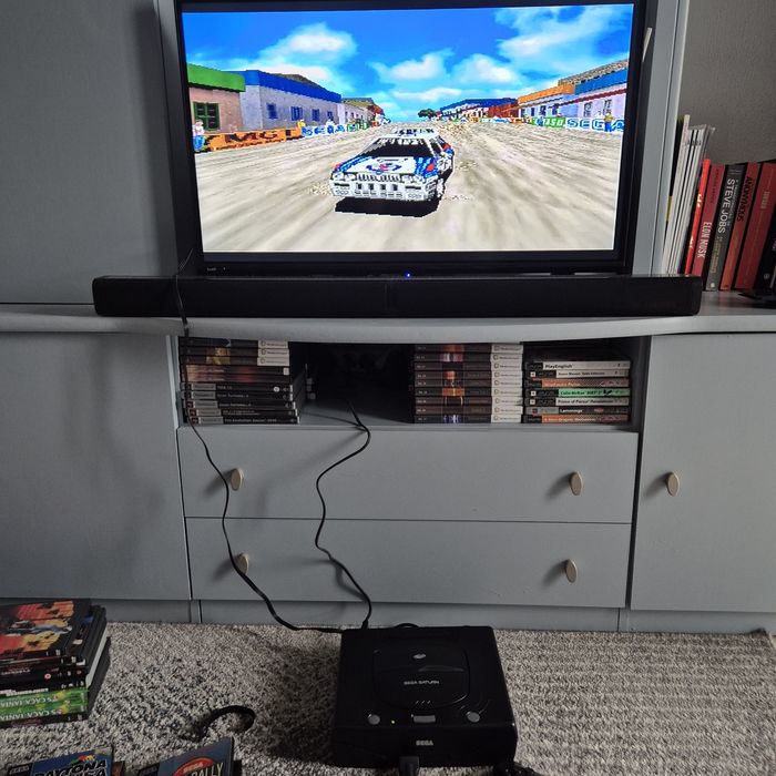 Consola Sega Saturn + Caixa + 3 jogos + comando