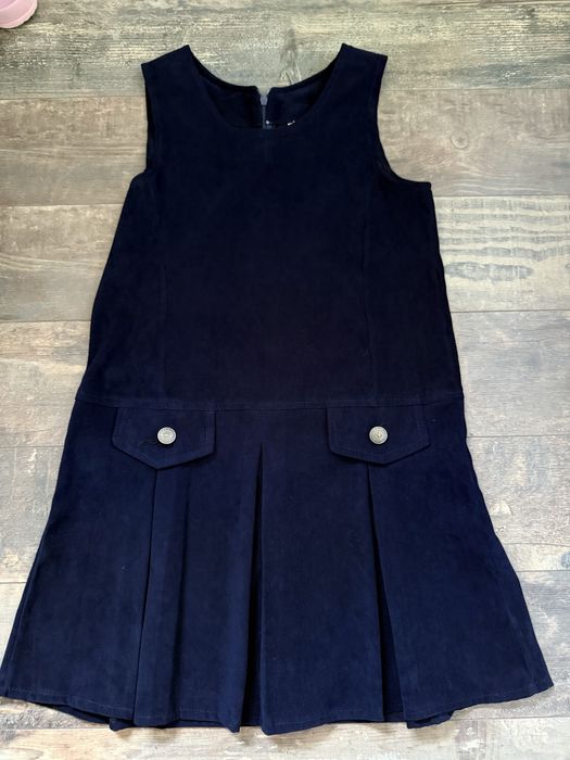 Sukienka galowa granatowa na rozpoczęcie roku szkolnego do szkoły 140
