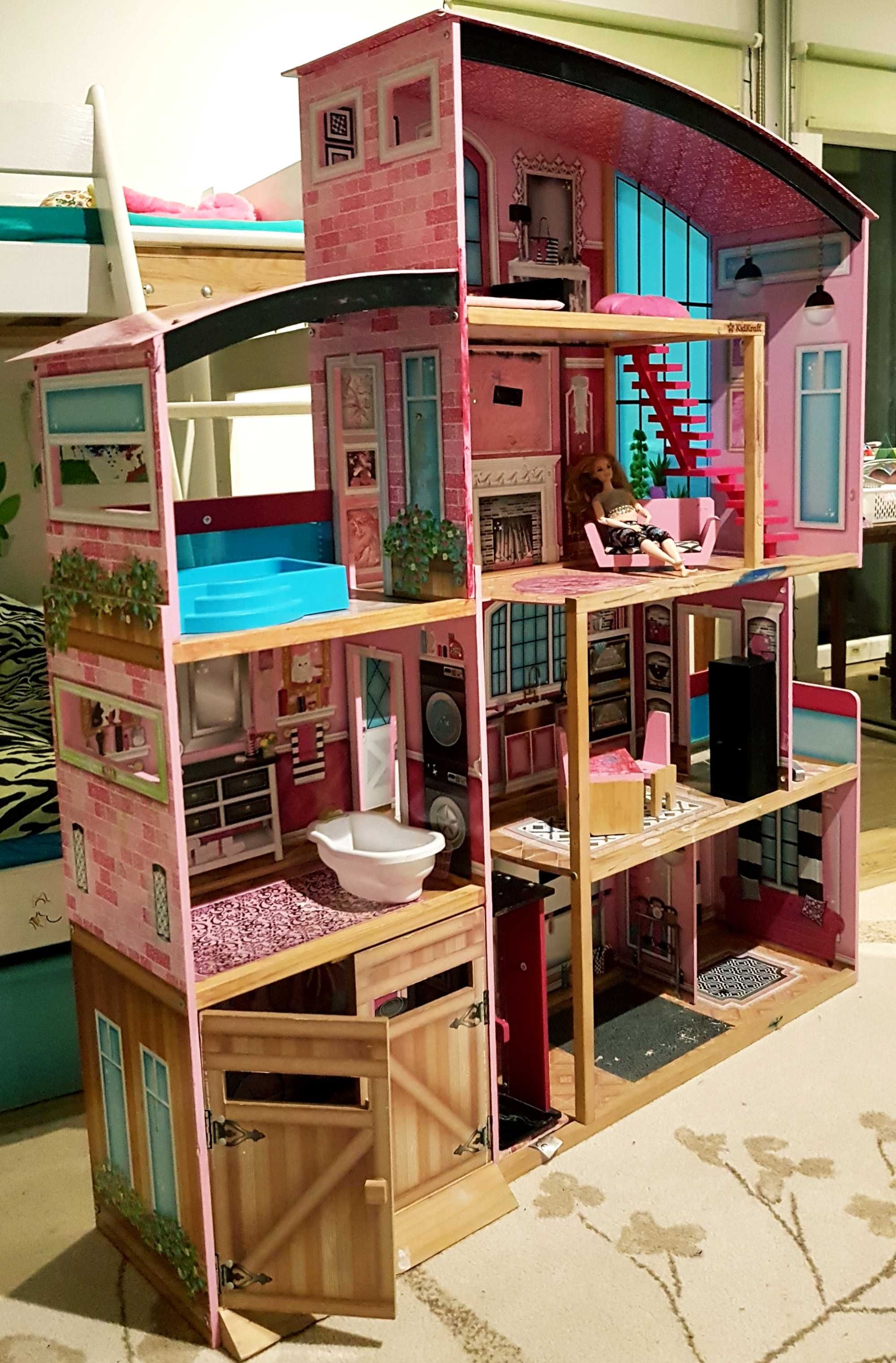 Wielki drewniany Domek dla lalek Shimmer Mansion