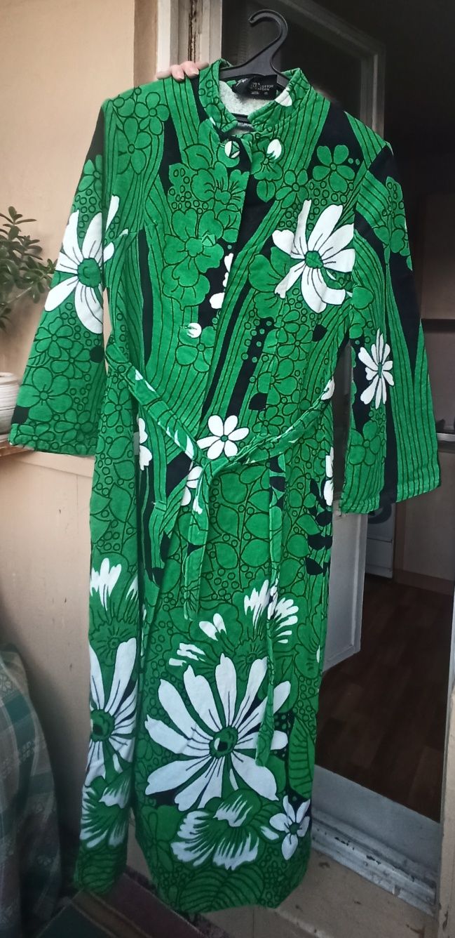 Махровий зелений халат