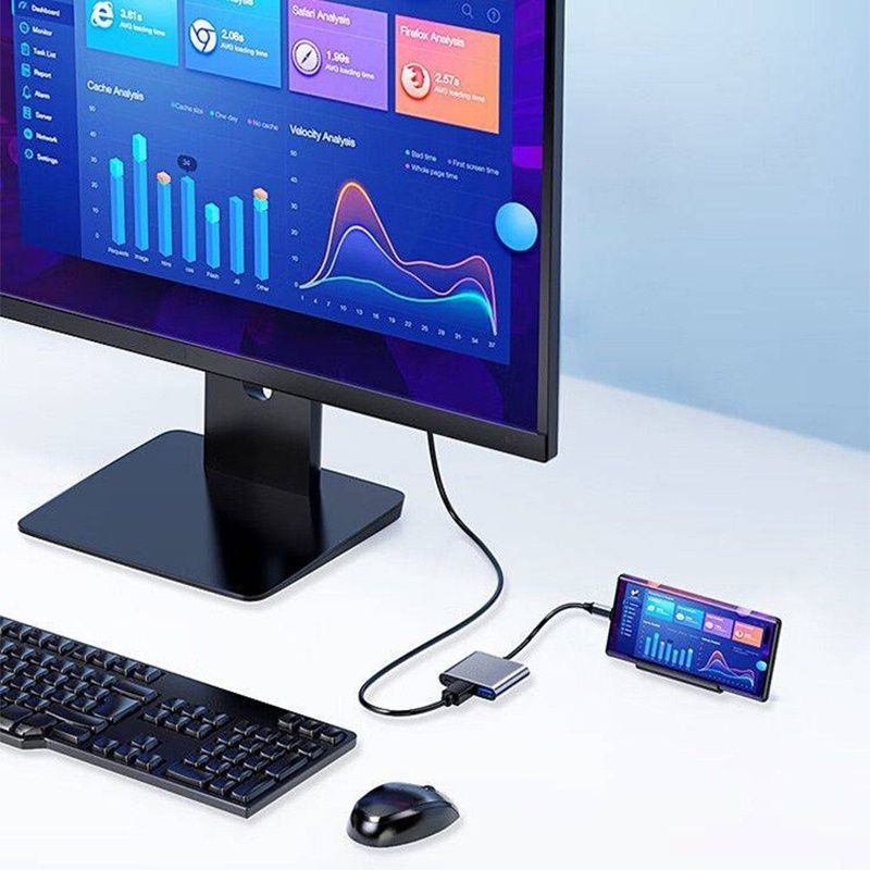 USB Type-C переходник Хаб 3 в 1 HDTV (HDMI) USB 3.0 Type-C (PD)