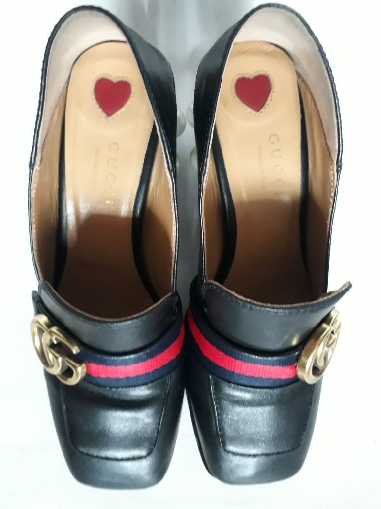 Оригинальные винтажные кожаные туфли Gucci , 22 см , 35 размер