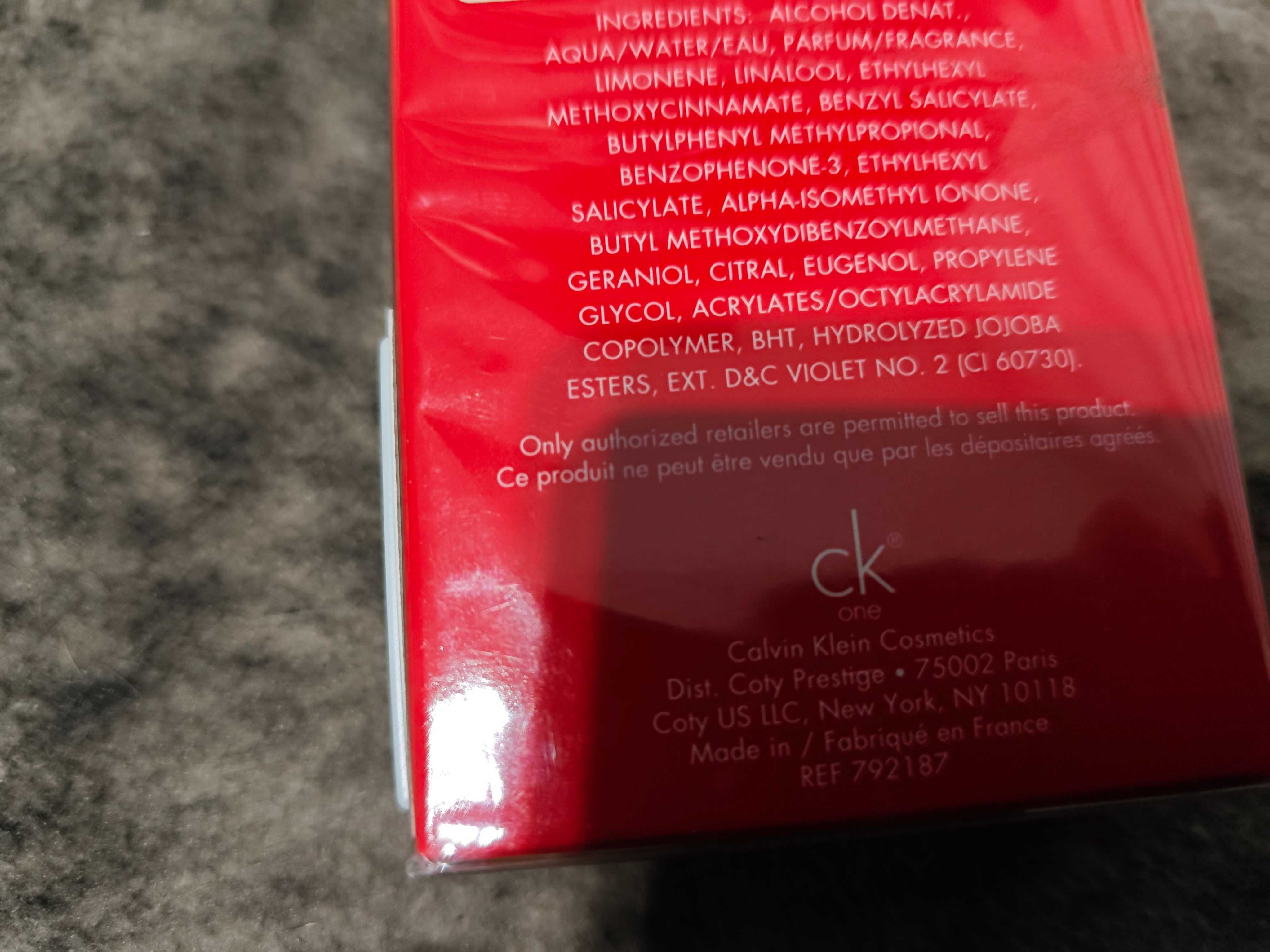 Calvin Klein One Red Edition Women 100 ml Unikat