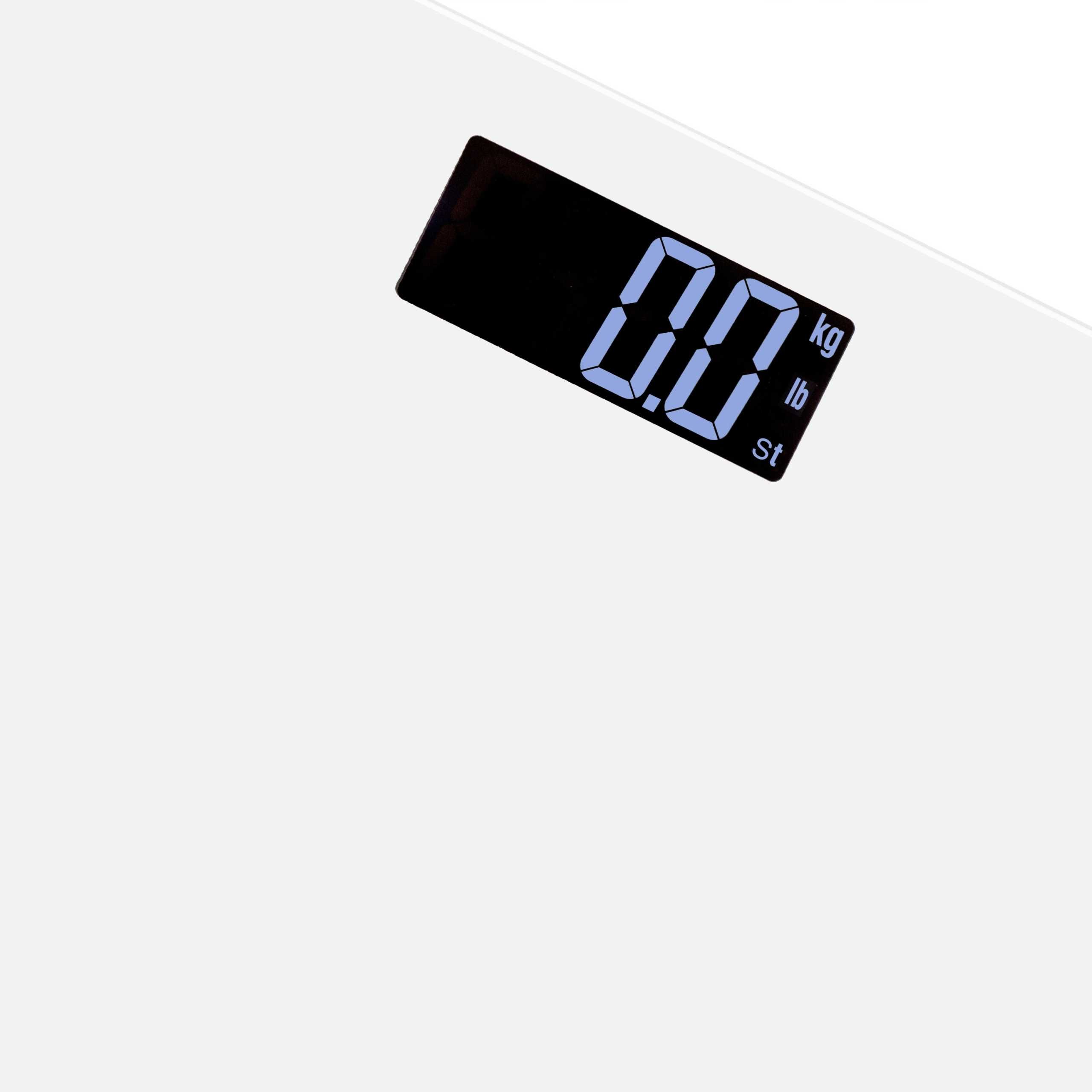WAGA ELEKTRONICZNA SZKLANA Łazienkowa 180kg Precyzja Biała Do Łazienki