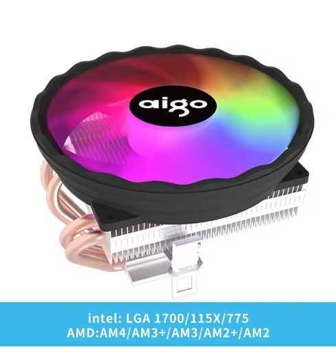 Кулер Aigo ICE400X, для охлаждения процессора RGB PWM 4Pin, Intel, AMD