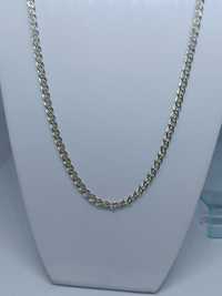 Srebrny łańcuszek splot Garibaldi srebro 925 45cm