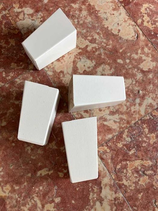 Pé, branco/madeira, 11 cm LÄTTHET