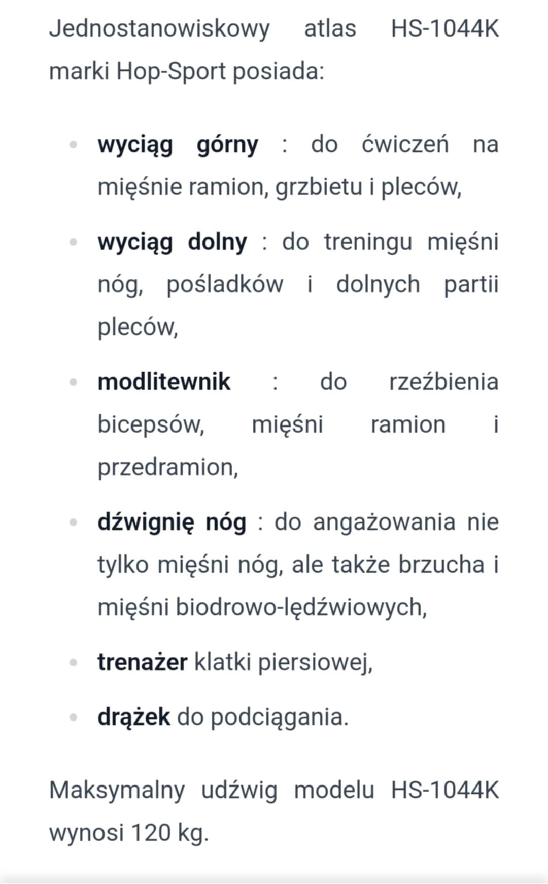 Atlas jednostanowiskowy Hop Sport