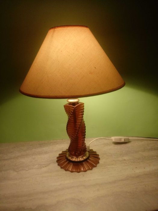 Lampy metal + szkło z abażurem