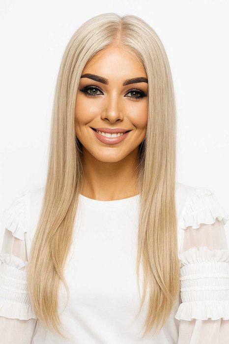 Długi topper  blond szwedzki lace -Extra Ellan -67cm- salon peruk