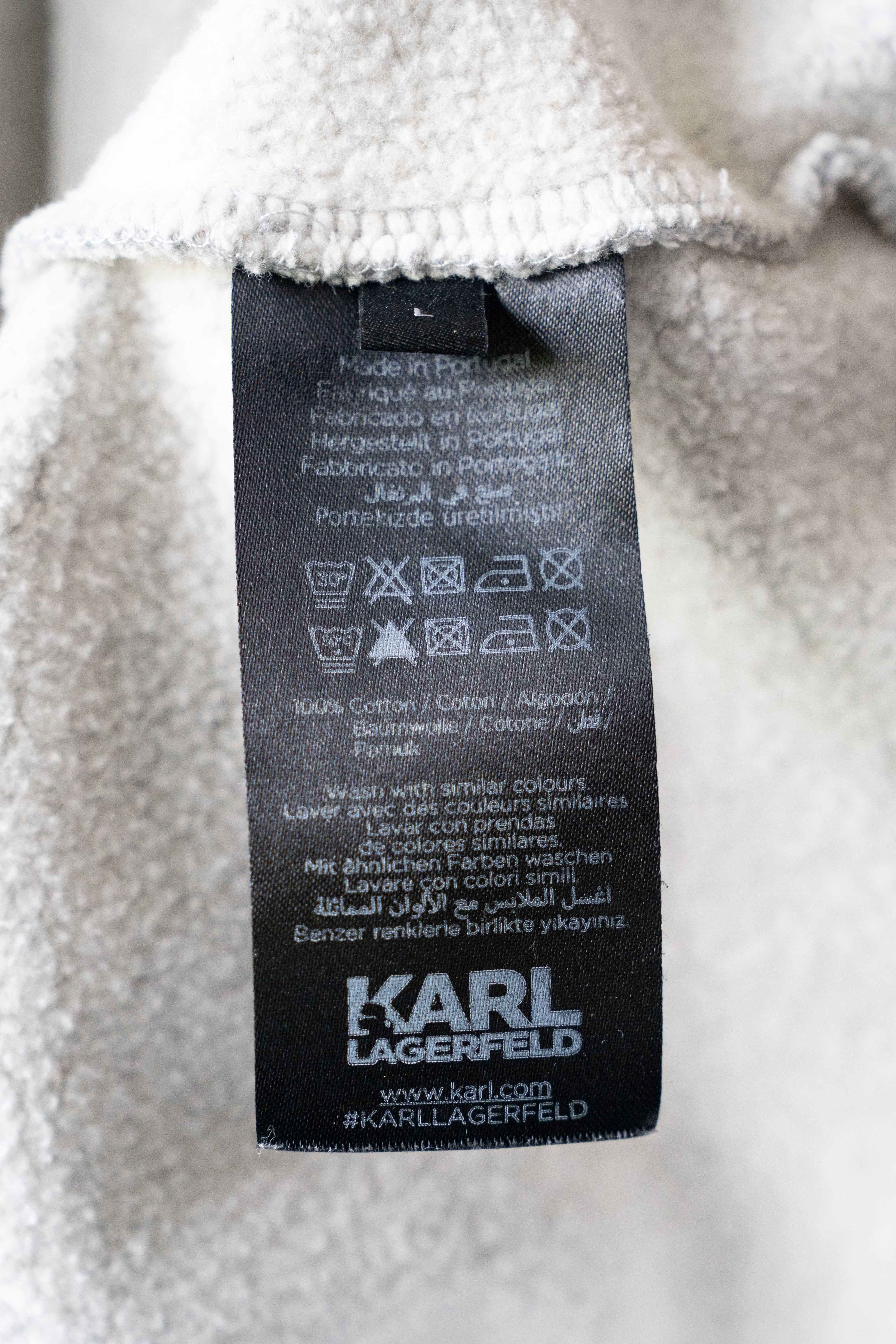 Bluza damska Karl Lagerfeld z polarem i wyszywanym kotem rozmiar L