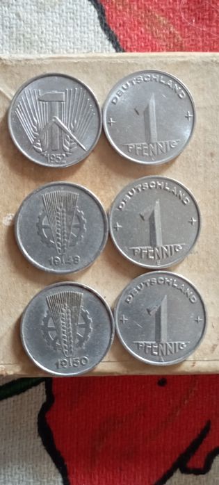 1 phennig пфенниг 1948-1953 год немецкий