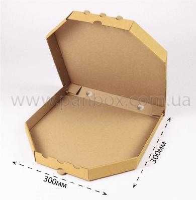 Коробка для піци 300*300*35 бура