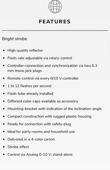 Strobe de luz potente