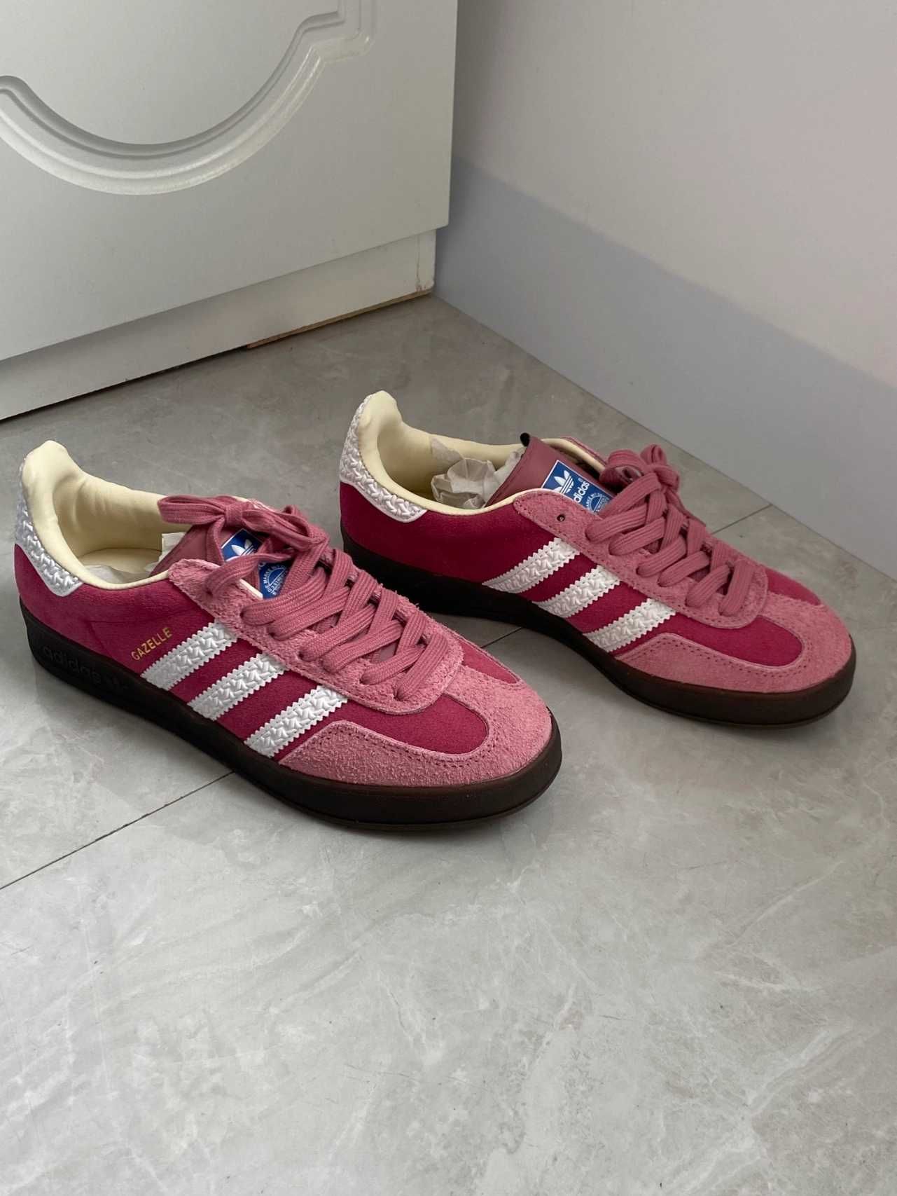 Pink\GazelleIndoor*DamskiePinkCloudWhite UnisexTrampki r.37