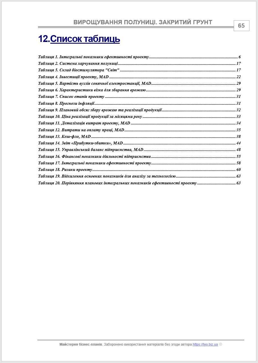 Бизнес план Клубника (земляника садовая) + технология выращивания