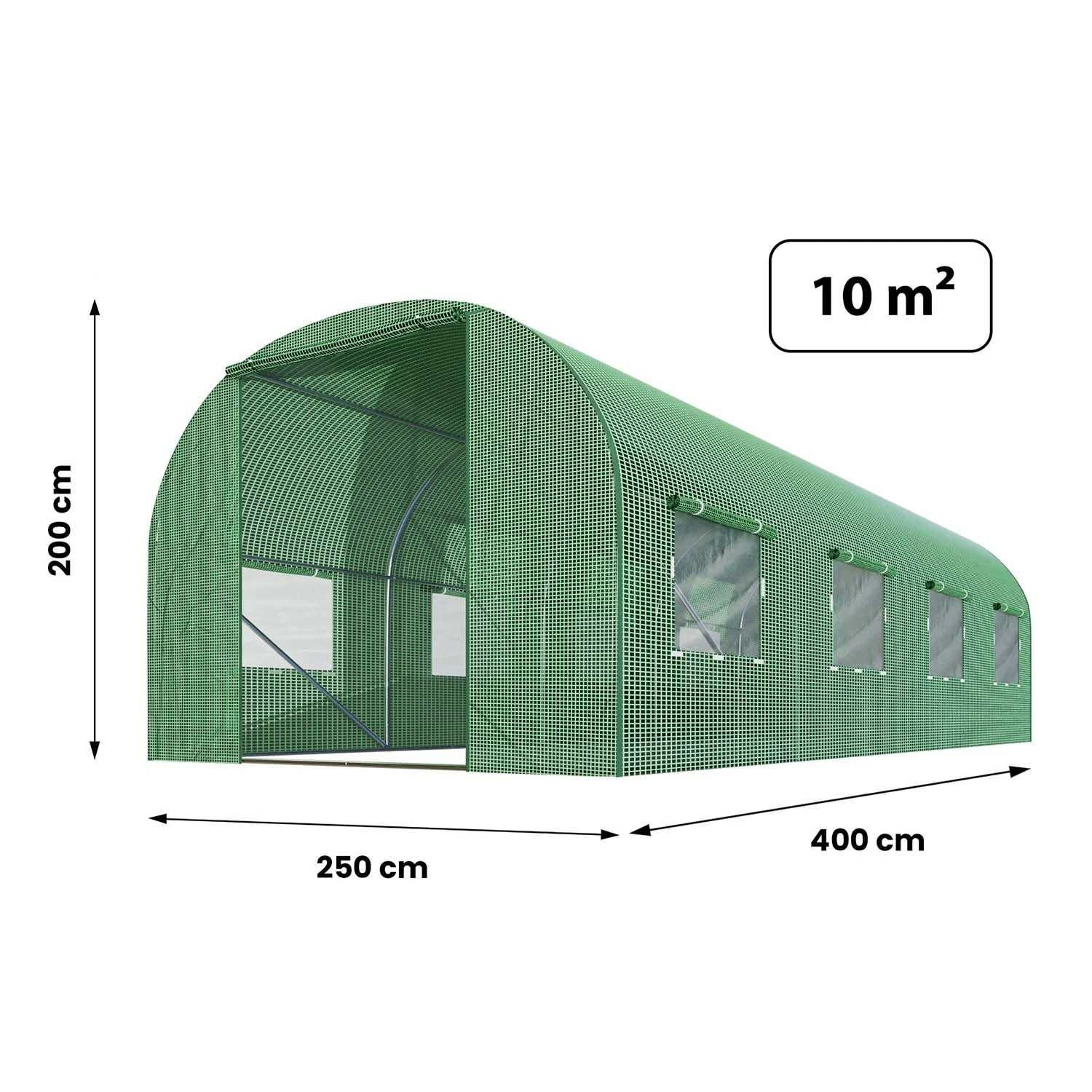 Duży foliowy tunel ogrodowy do warzyw 4mx2,5m+Zestaw ogrodniczy GRATIS