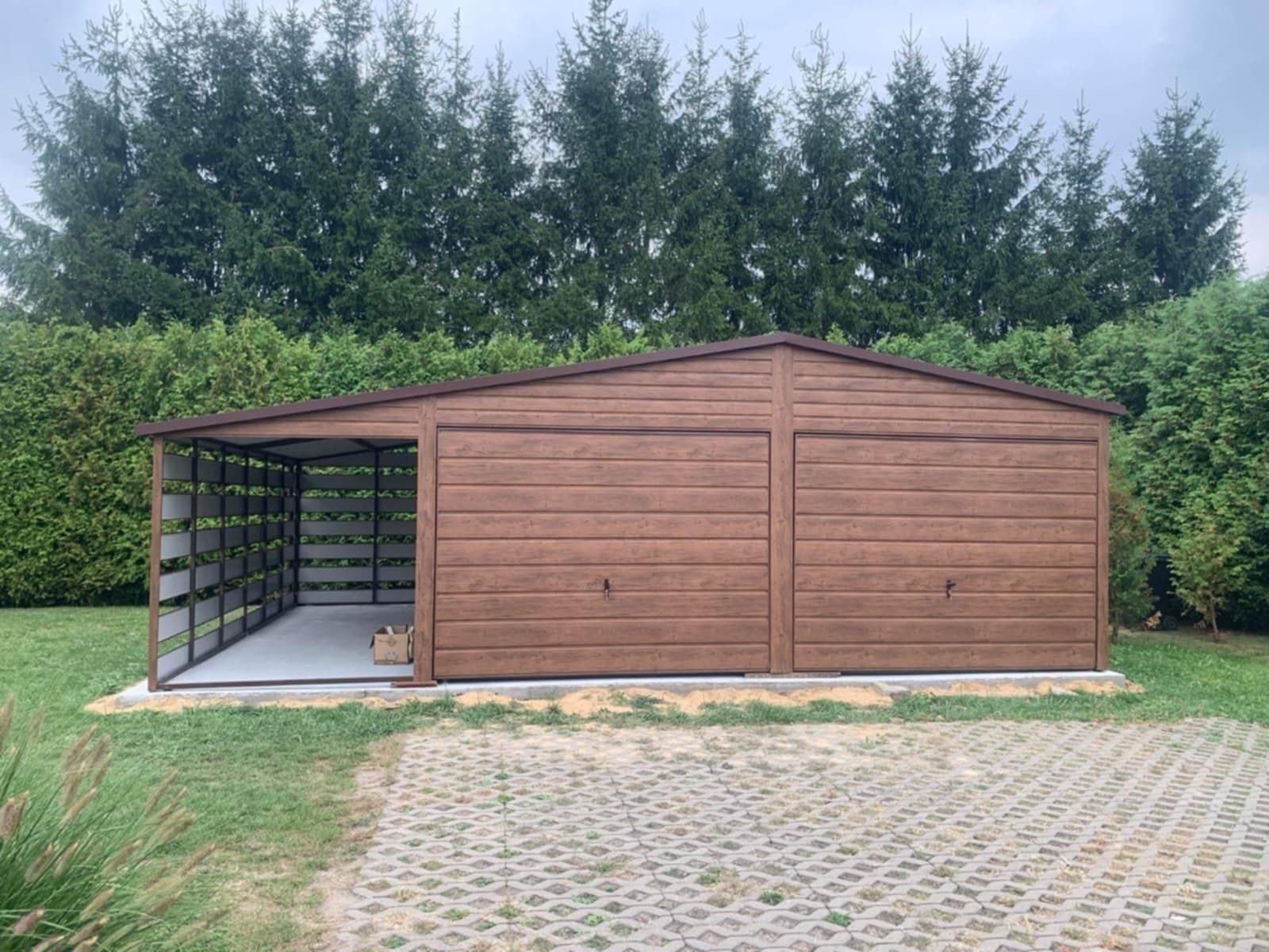 Garaze blaszaki garaz 6x6 plus wiata