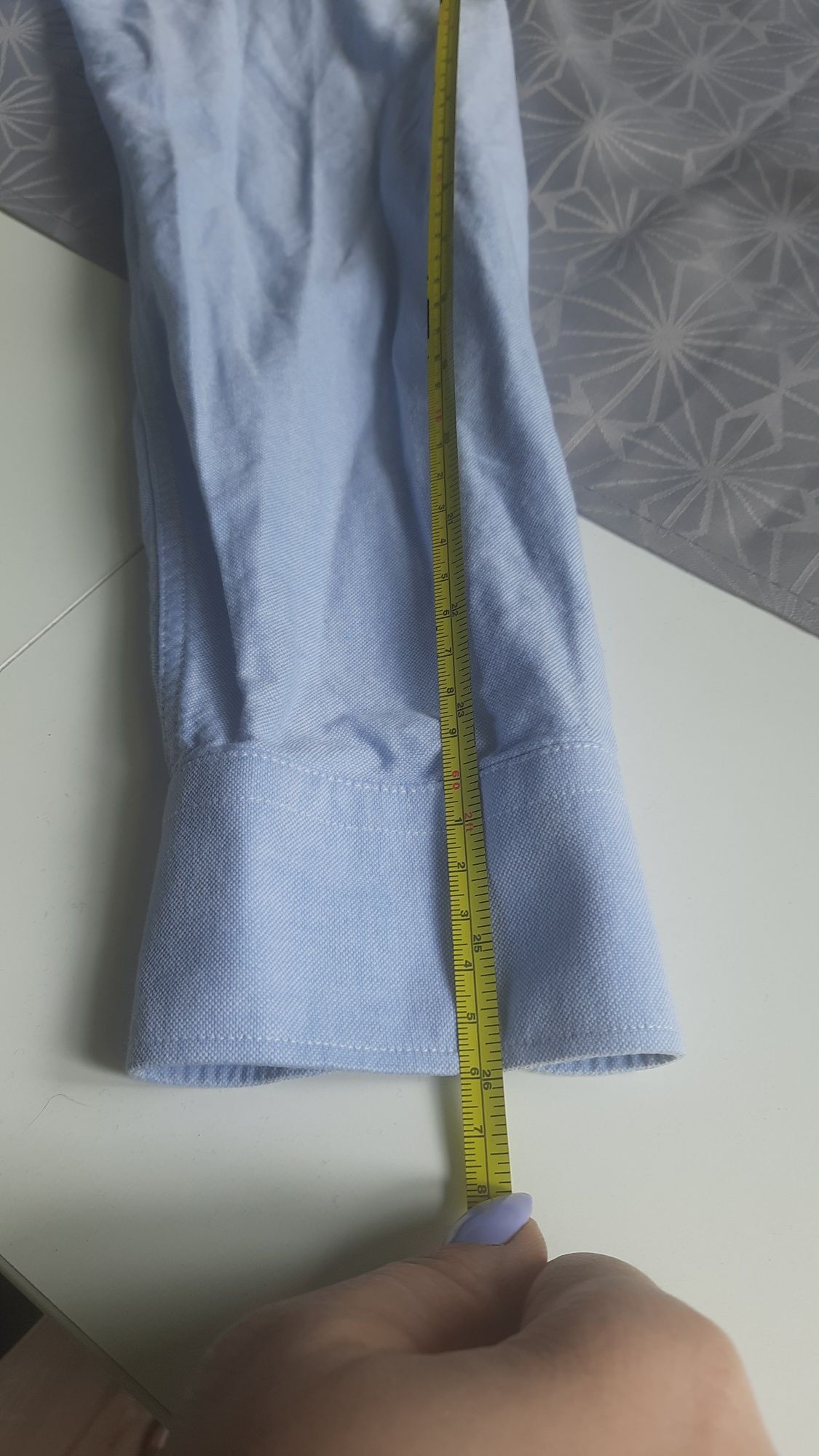 Koszula błękitna zara slim fit L