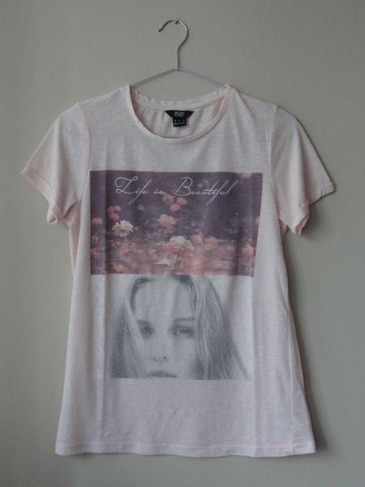 Bluzka pudrowy róż F&F roz. 36. Tanio.