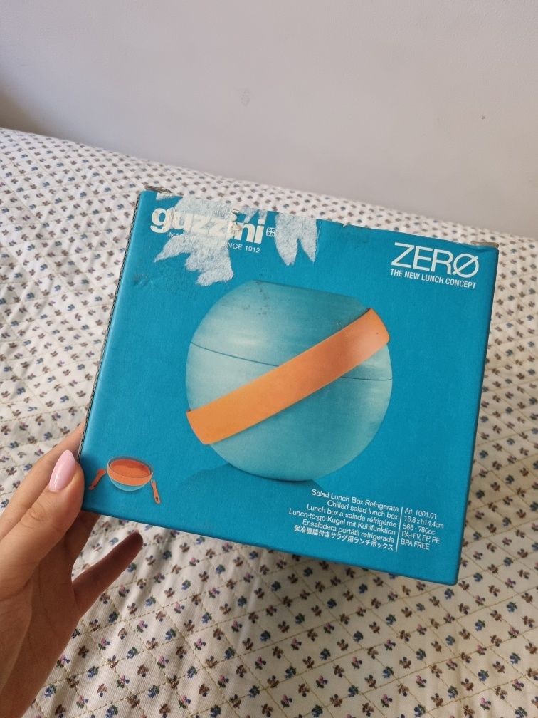 Guzzini zero, wyjątkowe, nietuzinkowe pudełko na lunch, sałatkę, lunch