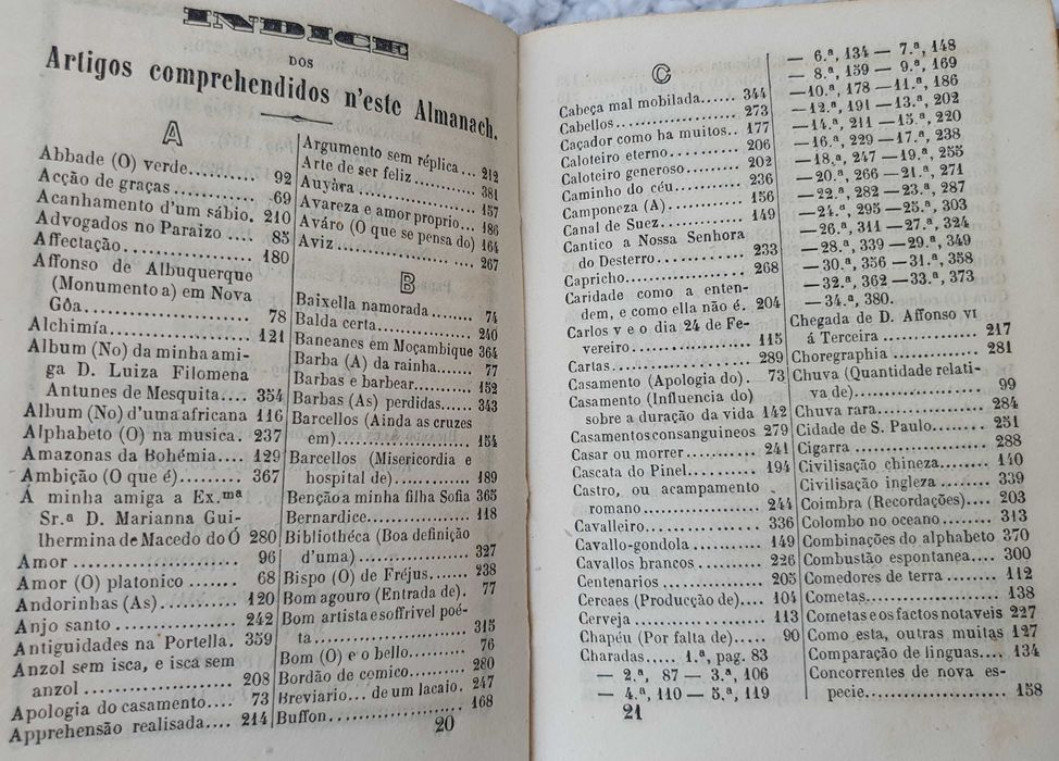 Livro Almanach de Lembranças Luso-Brasileiro - RARO - 1864