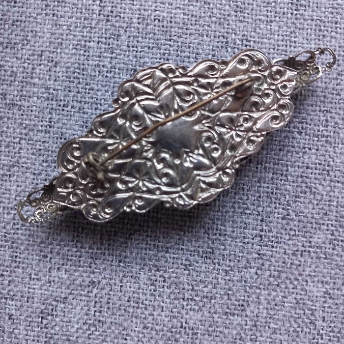 Broszka  jubilerska lata 60