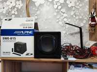 Alpine swe-815 subwoofer aktywny samochodowy tuba Idealny, Pilot, Rca