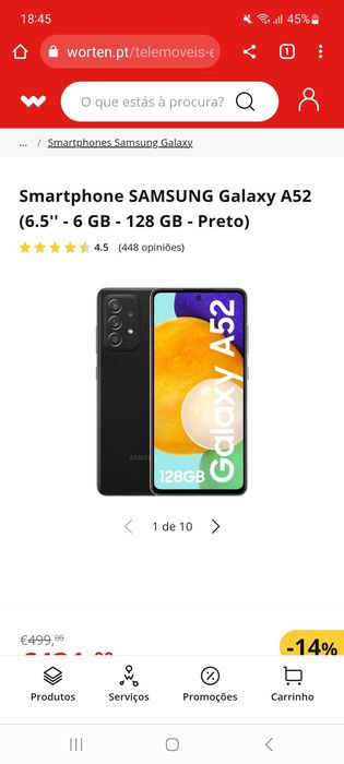 Telemovel samsung a52