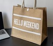 Сумка шопер з джуту Hello weekend