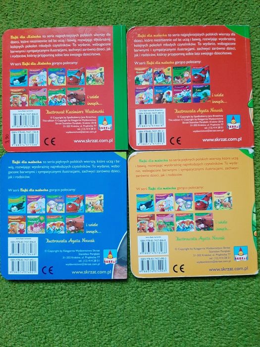 Książeczki twarde Smok, Chory kotek, Krecik w lesie,  Kaczuszka