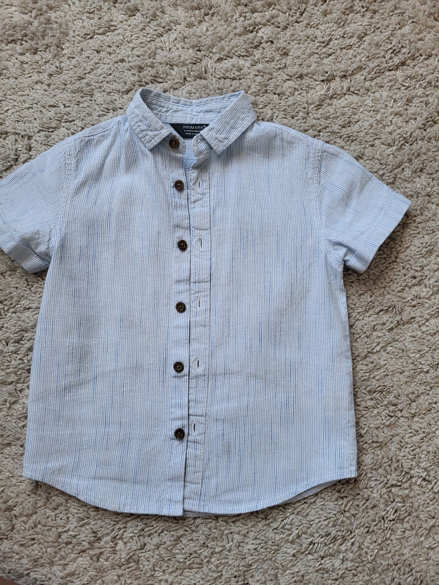 Котоновая рубашка на мальчика 3-4 года