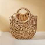 Słomkowa torebka koszyk shopper bag listonoszka boho trawa pleciona