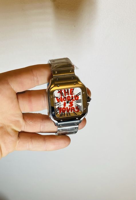 Zegarek automatyczny Seiko mod santos cartier the wold is yours nh35