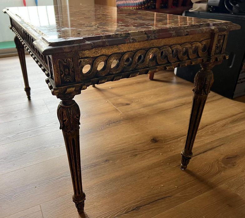 Mesa madeira e mármore