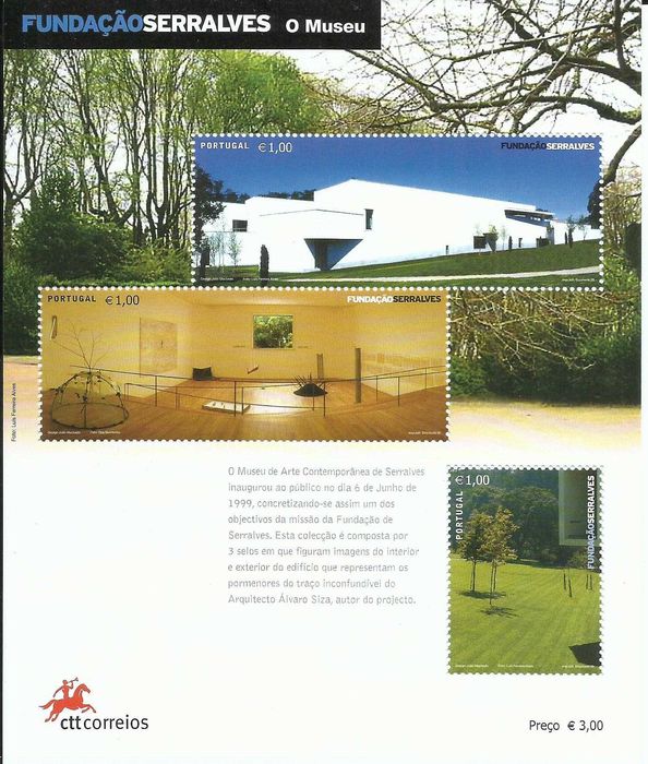 Selos portugueses – 2 Blocos com 8 selos – Fundação Serralves - 2005